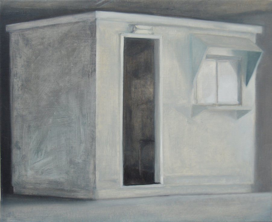 Parking, 2016, 32 x 52 cm, huile sur toile