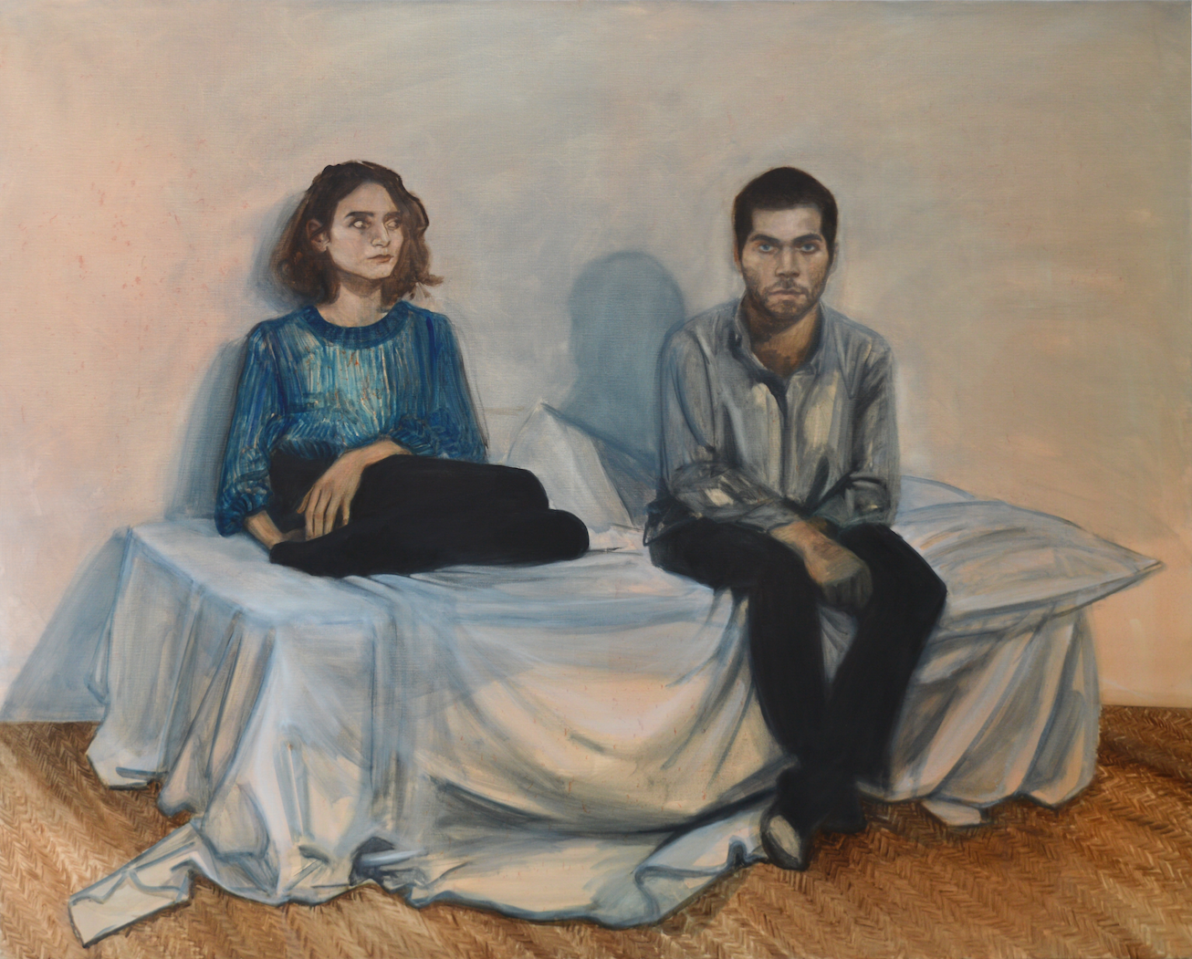 Simon et Christine, 2016, 162x130 cm, huile sur toile