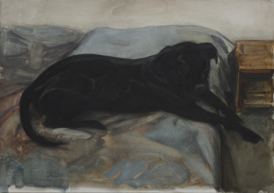 Portrait d’un chien, 2015, 47 x 66 cm, huile sur toile 2