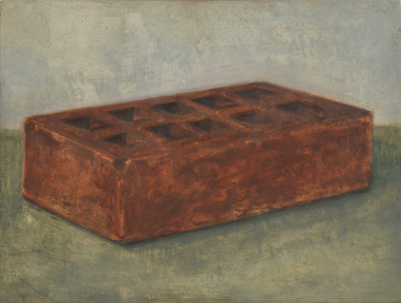 Brick, deuxieme version, 2017, 22 x 27 cm, huile sur bois