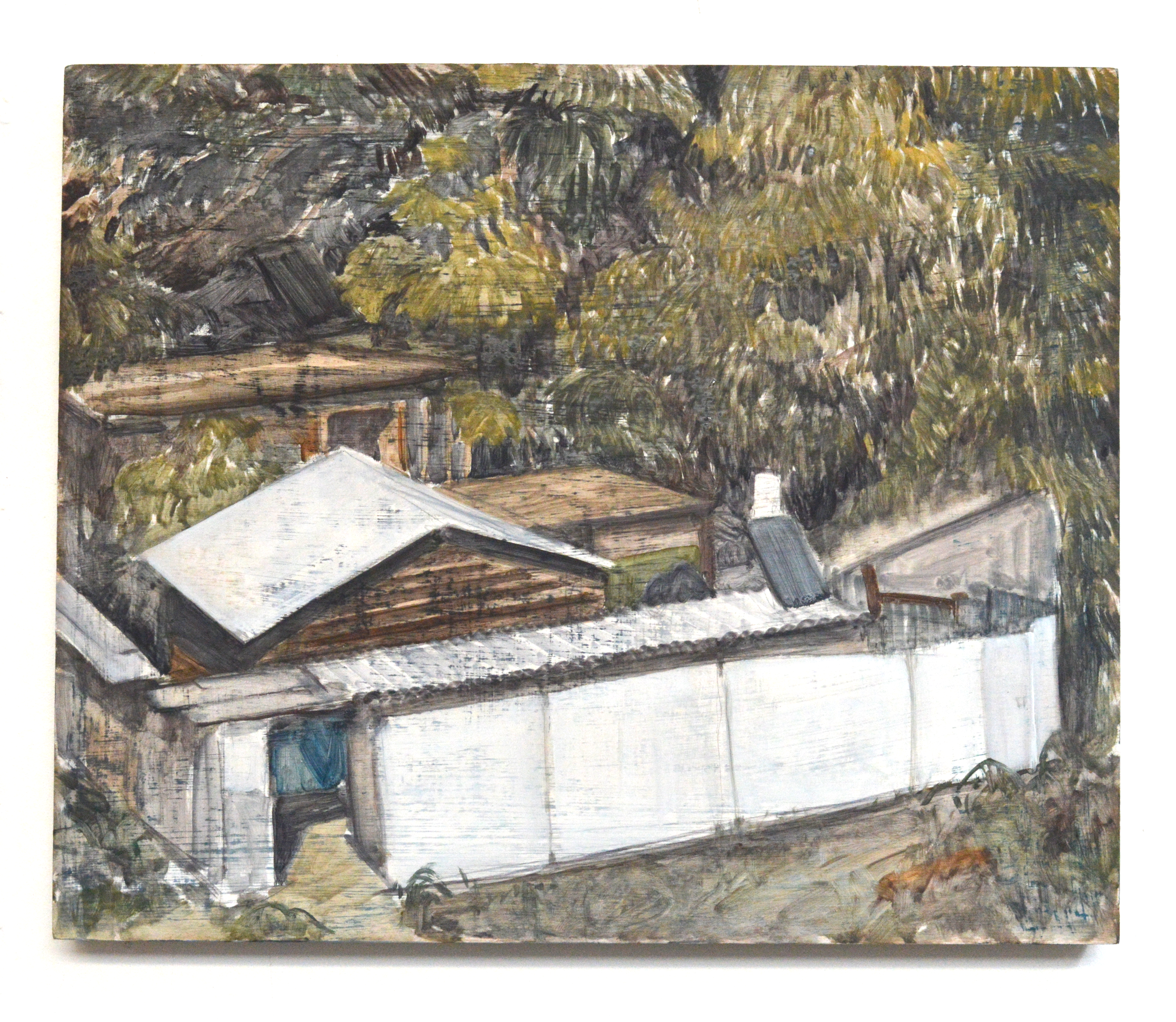 Haargazim, 2018, 38 x 46 cm, oil on wood